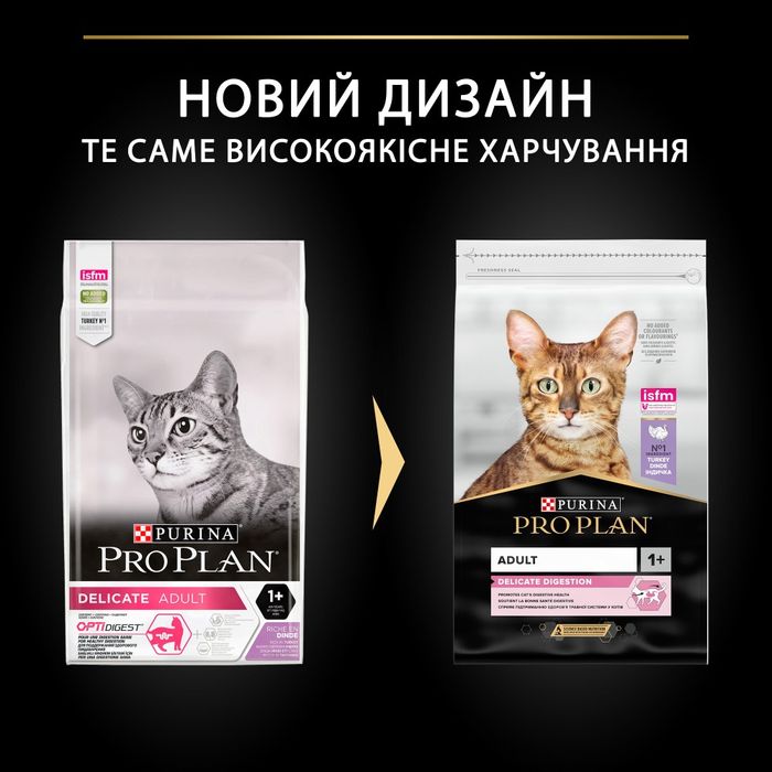 Сухий корм для котів з чутливим травленням Pro Plan Delicate Turkey 10 кг (індичка) - masterzoo.ua