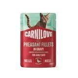 Вологий корм для котів Carnilove Adult Gravy 85 г - фазан та листя малини - masterzoo.ua