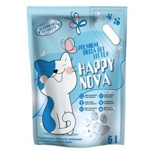 Наповнювач силікагелевий Happy Nova 6 л - без аромату - masterzoo.ua