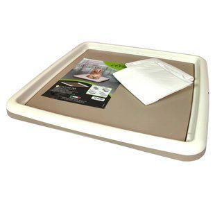 Туалет-рамка для собак MP Bergamo Gastone S 50x40 см - коричневий - masterzoo.ua