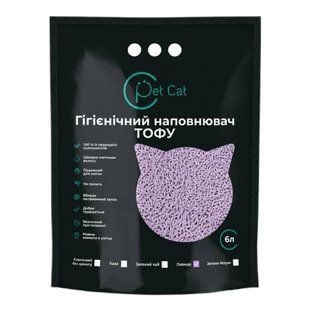 Наполнитель соевый для кошачьего туалета Pet Cat Тофу 2,5 кг - лаванда - masterzoo.ua