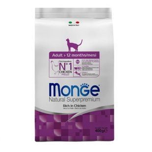 Сухой корм для кошек Monge Adult 400 г - курица - masterzoo.ua