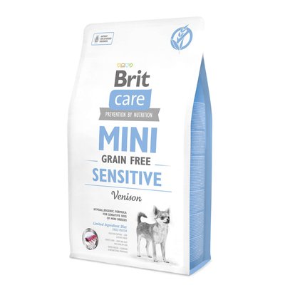 Сухий корм для собак мініатюрних порід з чутливим травленням Brit Care Mini GF Sensitive 2 кг (оленина) - masterzoo.ua