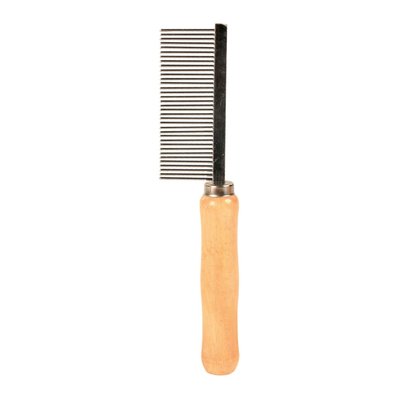 Расчёска Trixie с деревянной ручкой и средним зубом 18 см - cts - masterzoo.ua
