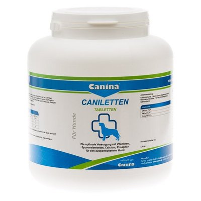 Вітамінно-мінеральний комплекс для дорослих собак Canina «Caniletten» 1000 таблеток, 2 кг (вітаміни та мінерали) - masterzoo.ua