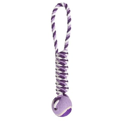 Іграшка для собак Ebi Канат плетений з м'ячем 30 см (текстиль) - masterzoo.ua