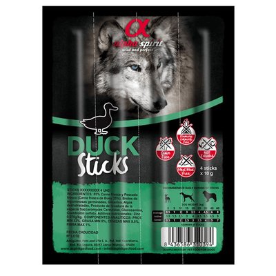 Ласощі для собак Alpha Spirit Sticks Duck Chicken палички 40 г (качка) - masterzoo.ua