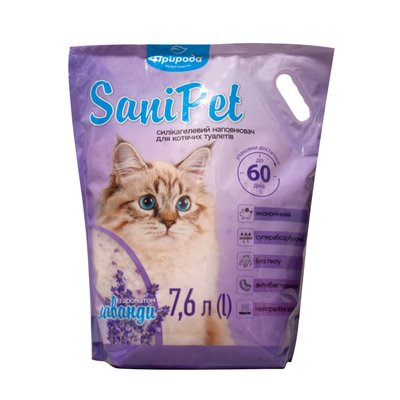 Наполнитель для кошачьего туалета Природа Sani Pet 7,6 л - силикагелевый - masterzoo.ua