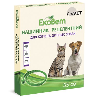 Ошейник для кошек и собак ProVET «ЭкоВет» 35 см (от внешних паразитов) - dgs - masterzoo.ua