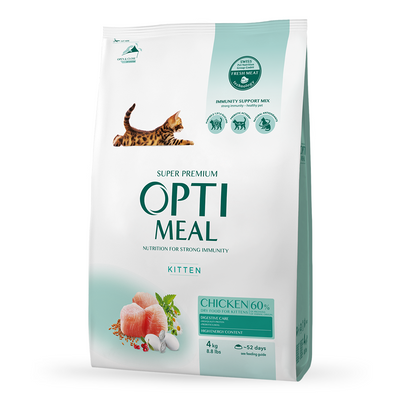 Сухой корм для котят Optimeal 4 кг (курица) - masterzoo.ua