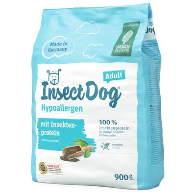 Сухой корм для собак Green Petfood InsectDog Adult Hypoallergen 900 г - насекомые - masterzoo.ua