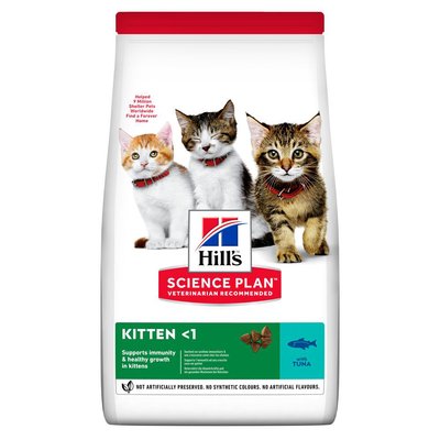 Сухой корм для котят Hill's Science Plan Kitten 1,5 кг - тунец - masterzoo.ua