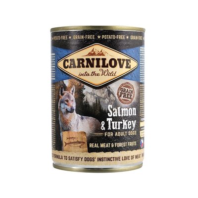 Вологий корм для собак Carnilove Salmon & Turkey 400 г (лосось та індичка) - masterzoo.ua