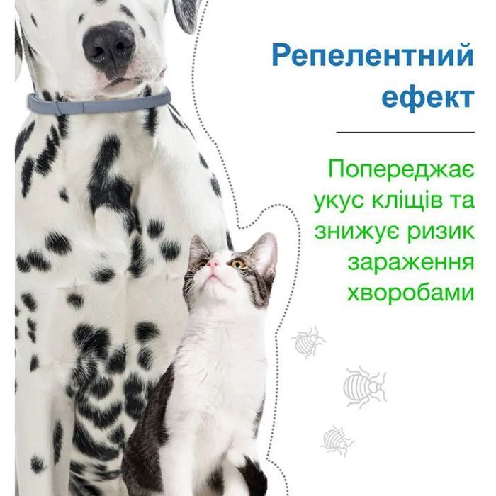 Нашийник Elanco Bayer Foresto проти паразитів для собак 70 см - сірий - masterzoo.ua