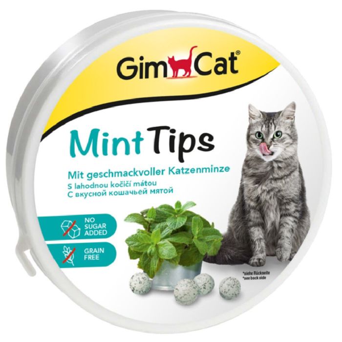 Ласощі для котів GimCat Mint Tips 330 шт. (м'ята) - masterzoo.ua