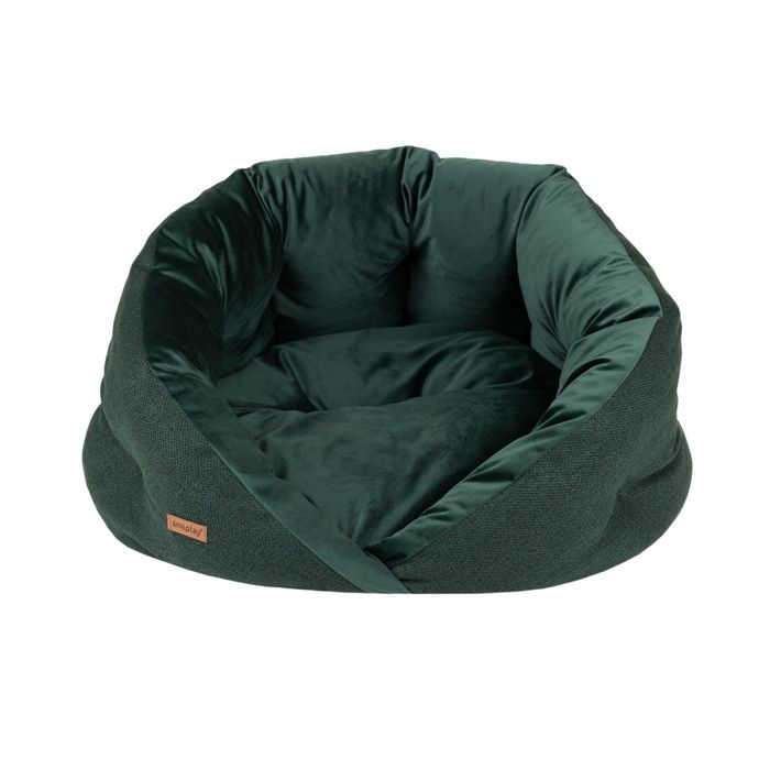 Лежак для собак Amiplay «Siena» 60 см x 60 см x 38 см (зелений) - masterzoo.ua