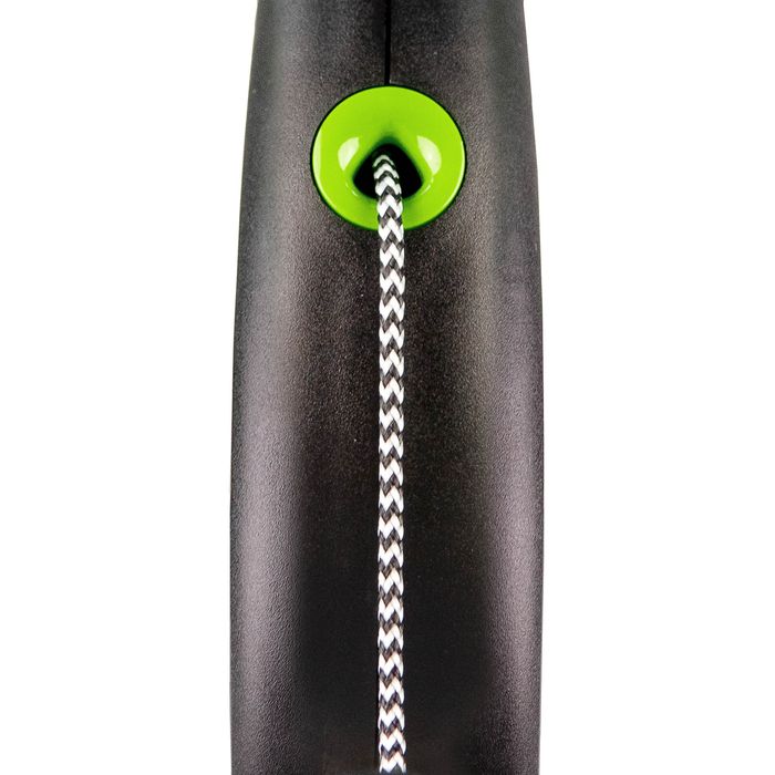 Поводок-рулетка Flexi с тросом «Black Design» M 5м / 20 кг (зелёная) - masterzoo.ua