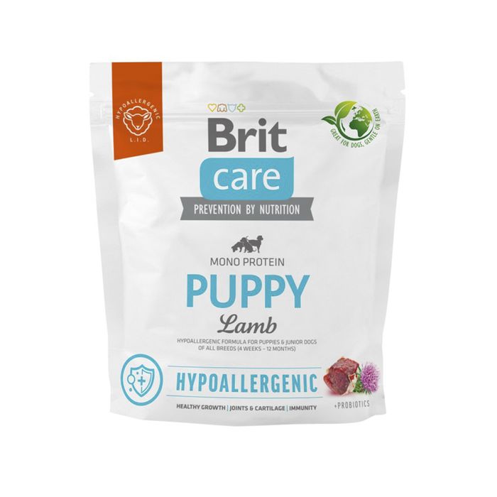Сухий корм для цуценят всіх порід Brit Care Dog Hypoallergenic Puppy | (ягня) 1 кг - masterzoo.ua