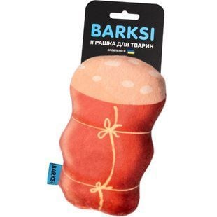 Іграшка для собак Barksi Ковбаса з пискавкою 17х10 см - коричневий - masterzoo.ua