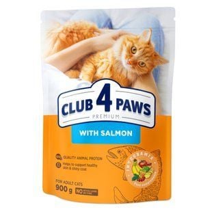 Сухий корм для котів Club 4 Paws Premium 900 г - лосось - masterzoo.ua