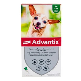 Капли на холку Elanco Bayer Advantix до 4 кг, 1 пипетка - masterzoo.ua