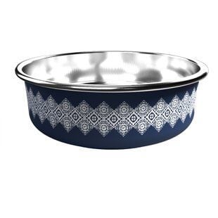 Миска металлическая ArjanImpex Fusion Boho Ethnic 470 мл / 13 см - синий - masterzoo.ua