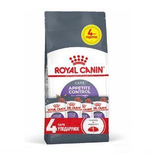 Набір сухого та вологого корму для котів Royal Canin Appetite Control 2 кг + 4 шт х 85 г - masterzoo.ua