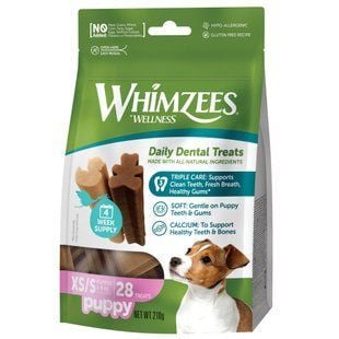 Лакомство для щенков Whimzees Wellness Daily Dental Treats Puppy XS/S 28 шт х 7,5 г - masterzoo.ua