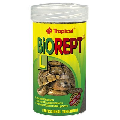 Сухий корм для сухопутних черепах Tropical в паличках «Biorept L» 100 мл - masterzoo.ua