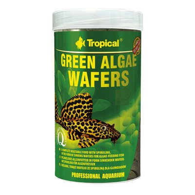 Сухой корм для аквариумных рыб Tropical в пластинках «Green Algae Wafers» 250 мл (для травоядных донных рыб) - masterzoo.ua