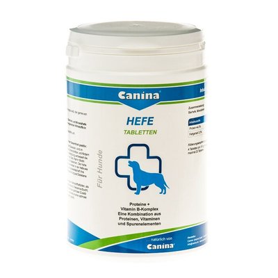 Дріжджові таблетки з ензимами та ферментами для собак Canina «Hefe» 1000 таблеток, 800 г (для травлення) - masterzoo.ua
