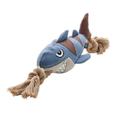 Іграшка для собак з пискавкою Hunter Акула 39 см (денім) - masterzoo.ua