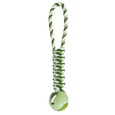 Іграшка для собак Ebi Канат плетений з м'ячем 46 см (текстиль) - masterzoo.ua