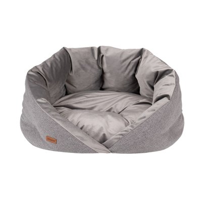 Лежак для собак Amiplay «Siena» 60 см x 60 см x 38 см (сірий) - masterzoo.ua