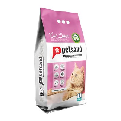 Наповнювач для котячого туалету Petsand Baby Powder Flat Bottom 5 л - бентонітовий - masterzoo.ua