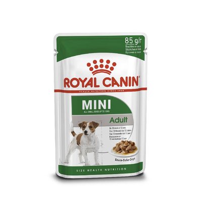 Влажный корм для взрослых собак мелких пород Royal Canin Mini Adult pouch 85 г (домашняя птица) - masterzoo.ua