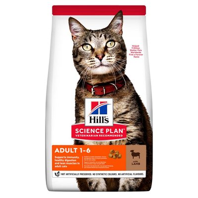 Сухий корм для дорослих котів Hills Science Plan Adult 10 кг (ягня) - masterzoo.ua