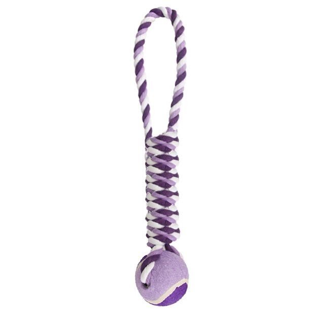 Іграшка для собак Ebi Канат плетений з м'ячем 46 см (текстиль) - masterzoo.ua