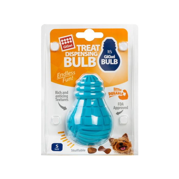 Игрушка для собак GiGwi Bulb Rubber Лампочка | S - 9 см (голубой) - masterzoo.ua