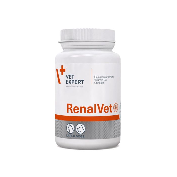 Харчова добавка для поддержания функции почек у кошек и собак Vet Expert RenalVet 60 капсул - masterzoo.ua