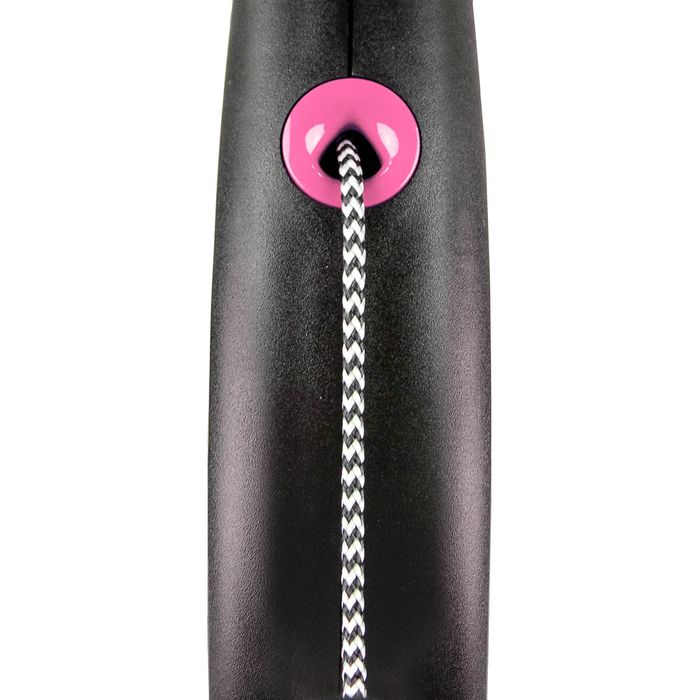 Поводок-рулетка Flexi с тросом «Black Design» M 5м / 20 кг (розовая) - masterzoo.ua