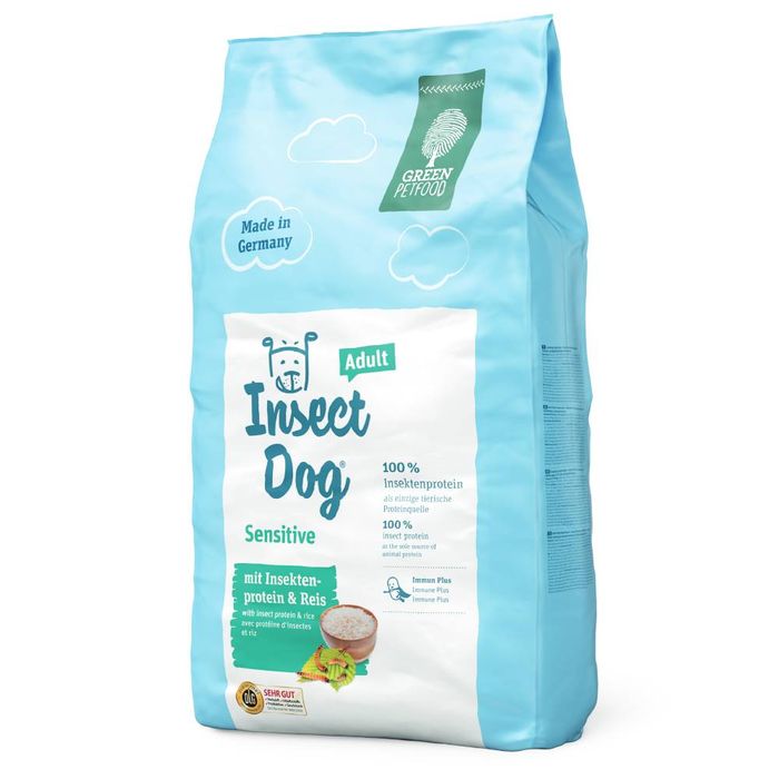 Сухой корм для собак Green Petfood InsectDog Adult Sensitive 10 кг - насекомые и рис - masterzoo.ua
