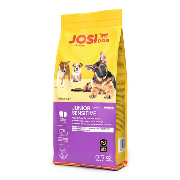 Сухий корм для цуценят Josera JosiDog Sensitive Junior 2,7 кг - домашня птиця - masterzoo.ua