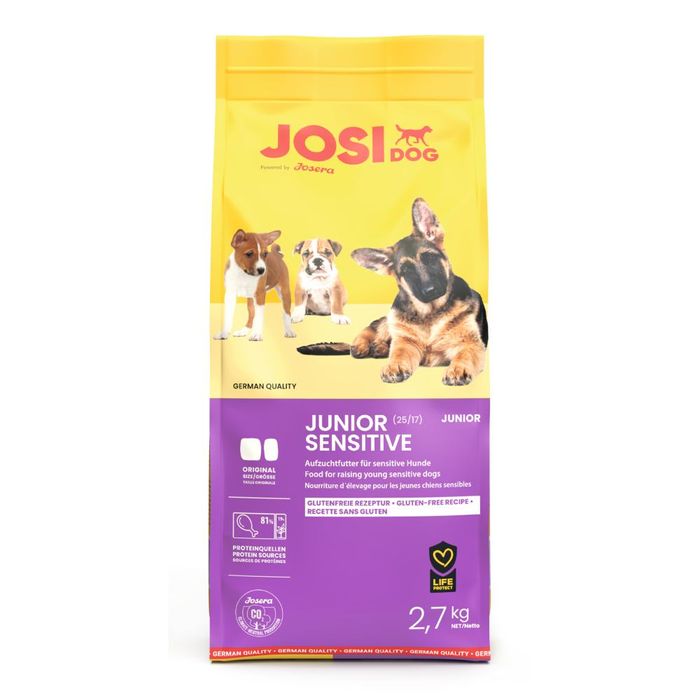 Сухий корм для цуценят Josera JosiDog Sensitive Junior 2,7 кг - домашня птиця - masterzoo.ua