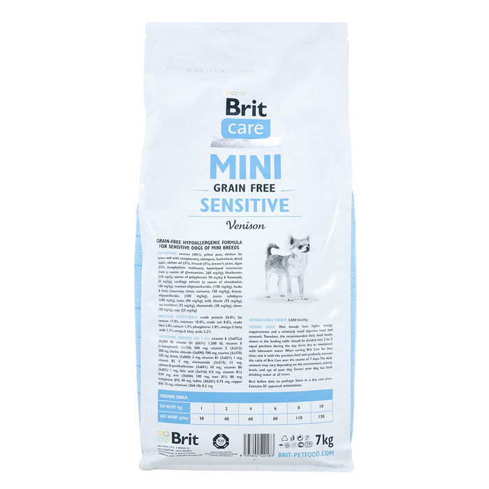 Cухий корм для собак Brit Care Mini GF Sensitive 7 кг - оленина - masterzoo.ua