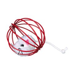 Іграшка для котів Trixie М'яч з мишкою d=6 см (кольори в асортименті) - masterzoo.ua