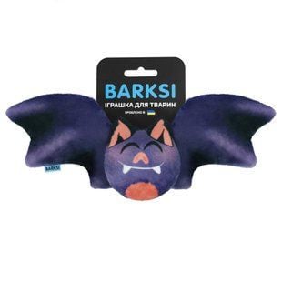 Іграшка для собак Barksi Кажан з пискавкою 8,5х30 см - темно-сірий - masterzoo.ua