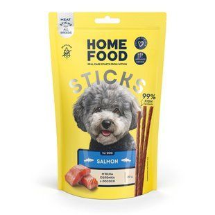 Ласощі для собак Home Food М'ясна соломка 80 г - лосось - masterzoo.ua