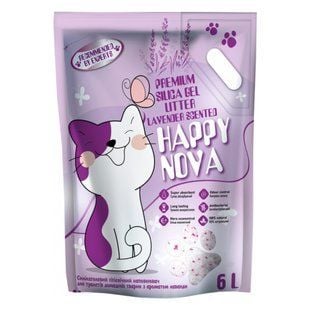 Happy Nova наповнювач силікагелевий 6 л - лаванда - masterzoo.ua