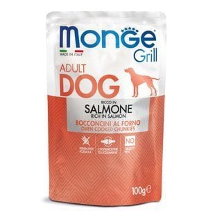 Вологий корм для собак Monge Grill Adult 100 г - лосось - masterzoo.ua